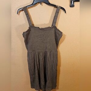 Women's Olive Green Smocked Tank Top Sz Large